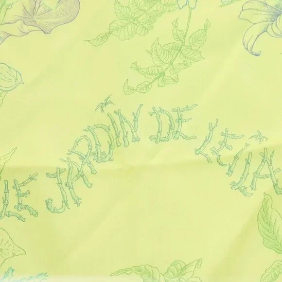 Hermes Carre 90 Leila's Garden Silk Scarf Light Yellow